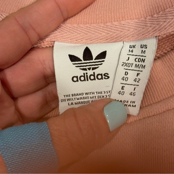 Adidas Originals Bellista Spring Summer Crewneck Sweatshirt Spirit Pink Medium - Picture 4 of 12